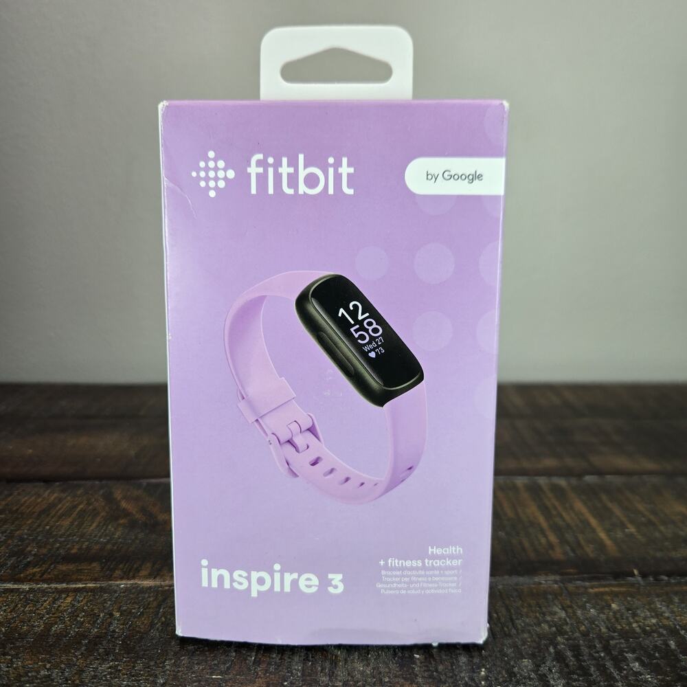 Fitbit Inspire 3 Heart Rate Monitor Health & Fitness Tracker Lilac Bliss Open